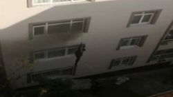 Hamile kadını yangından kurtarma operasyonu