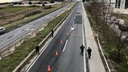 Üst geçidi kullanmayan yaya feci şekilde can verdi