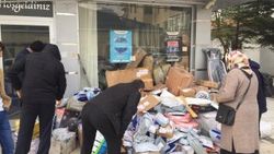 Mağdur vatandaşlar kargo yığınları arasında kaldı