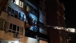 Kadıköy'de 6 katlı binada yangın
