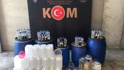 Aksaray’da 222 litre sahte içki ele geçirildi