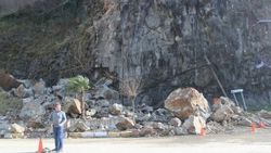Giresun'da heyelan anı