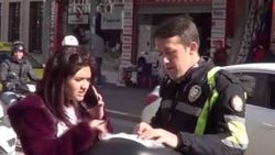 Polisi tehdit eden sürücü hakkında soruşturma başlatıldı