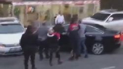 Park yeri tartışmasında korku dolu anlar