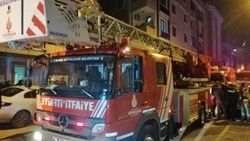 Maltepe'de elektrikli battaniyeden yangın çıktı