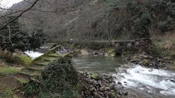 Rize'de tarihi kemer köprü yıkıldı