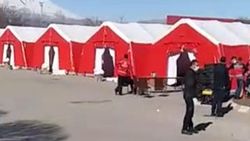 Gürbulak Gümrük Kapısı'nda sahra hastanesi kuruluyor