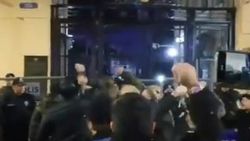 Rusya'nın İstanbul Başkonsolosluğu önünde protesto