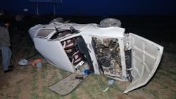 Aksaray'da aracın tarlaya uçması sonucu 4 kişi yaralandı
