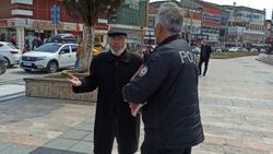 Düzce'de sokağa çıkan 82 yaşındaki dede polisle tartıştı