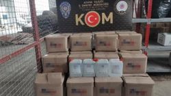 Adana'da, 1060 litre sahte dezenfektan ele geçirildi
