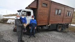 Trabzon'da koronavirüse karşı kamyon evde izolasyon