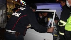 Aydın'da, kaza yapan sürücü hastaneye gitmek istemedi