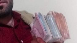 Aksaray'da paralarla paylaşım yapan hırsız yakalandı