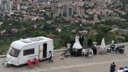 Kayseri'de arabalı düğün