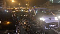TEM'de makas atan sürücü, 6 aracı kazaya soktu