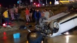 Tekirdağ’da şarampole uçan araçta 1 kişi yaralandı