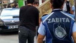 Çorum'da yakalanan dilenci zabıtaya zor anlar yaşattı