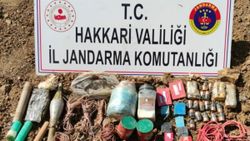 Hakkari'de PKK'lılara ait mühimmat ele geçirildi