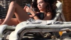 Ebru Şahin tatilde
