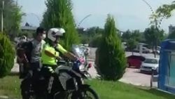 Denizli’de sınava son dakikada yetiştirilen öğrenci
