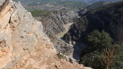Denizli İnceğiz Kanyonu'nun suyu çekildi