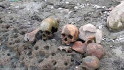 Çanakkale’de gölet havzasında kafatasları bulundu