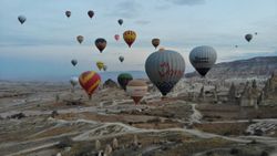 Kapadokya’da balon turları rüzgar nedeni ile iptal oldu