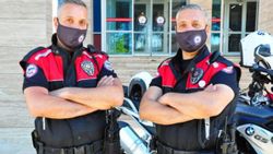 Manisa'da ikiz polisler, omuz omuza görev yapıyor