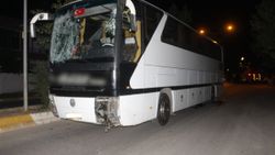 Adıyaman’da işçileri taşıyan otobüs kontrolden çıktı