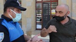 Çorum'da maske uyarısı yapan polise 'koronaya inanmıyorum' dedi