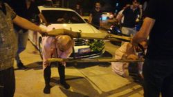 Bursa'da damada öküz boyunduruğu takıp, araç çektirdiler