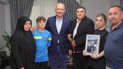 Süleyman Soylu, Emirhan Yalçın ve Ali Yasin Ülger'in ailelerini ziyaret etti