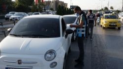 İstanbul'da çakarlı araç denetimi