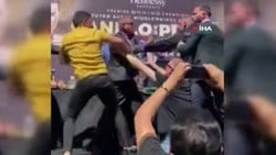 ABD'li ve Meksikalı boksörler, basın toplantısında birbirine girdi