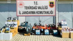 Tekirdağ'da bir kişi, kiraladığı evde kaçak sigara üretirken yakalandı