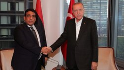 Cumhurbaşkanı Erdoğan, el-Menfi ile görüştü