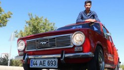 Malatyalı genç, 1974 model Murat 124 için 60 bin TL harcadı