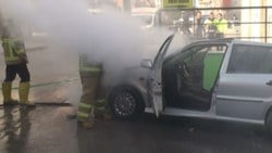 Kırıkkale'de hareket halindeki otomobil yandı