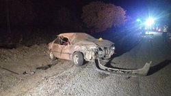 Uşak'ta otomobil şarampole devrildi: 1 ölü 1 yaralı