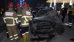 Kırıkkale'de emniyet şeridini kullanan alkollü sürücü tıra çarptı