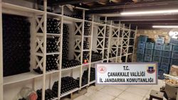 Bozcaada'da 7 bin 584 litre sahte şarap ele geçirildi