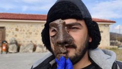 Karabük'teki antik kentte yapılan kazıda demir maske bulundu