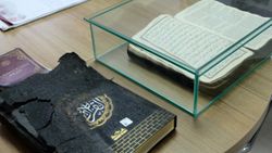 Gümüşhane’de yanmayan Kuran-ı Kerim’ler