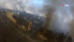 Rusya’nın vurduğu Mariupol havadan görüntülendi