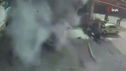 Brezilya'da dolumu yapılan otomobilin LPG tankı patladı 