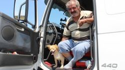 34 yıllık tır şoförünün yol arkadaşı köpek