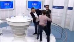 Kosova'da iki milletvekili canlı yayında yumruklaştı