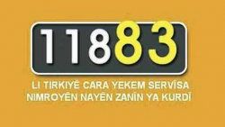 Kürtçe bilinmeyen numaralar servisi ilgisizlikten kapandı