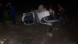Gazı biten araçtan inen sürücü ölümden döndü